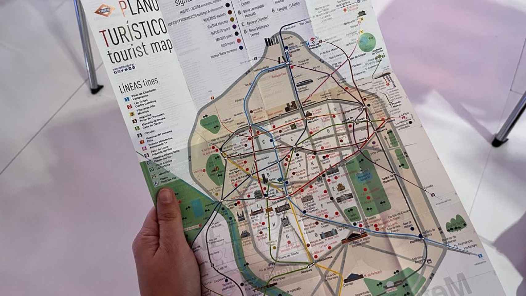 Imagen del nuevo mapa del metro de Madrid.