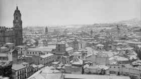 La gran nevada que cubrió de blanco Málaga capital en 1964.