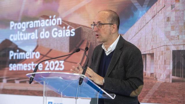 O director xeral de Cultura, Anxo M. Lorenzo, e a directora-xerente de Cidade da Cultura, Ana Isabel Vázquez, presentan a programación cultural do Gaiás para o primeiro semestre de 2023.