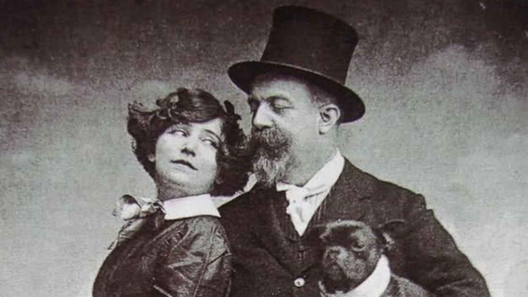 Colette con su primer marido, Henry de Gauthier-Villars, más conocido como Willy