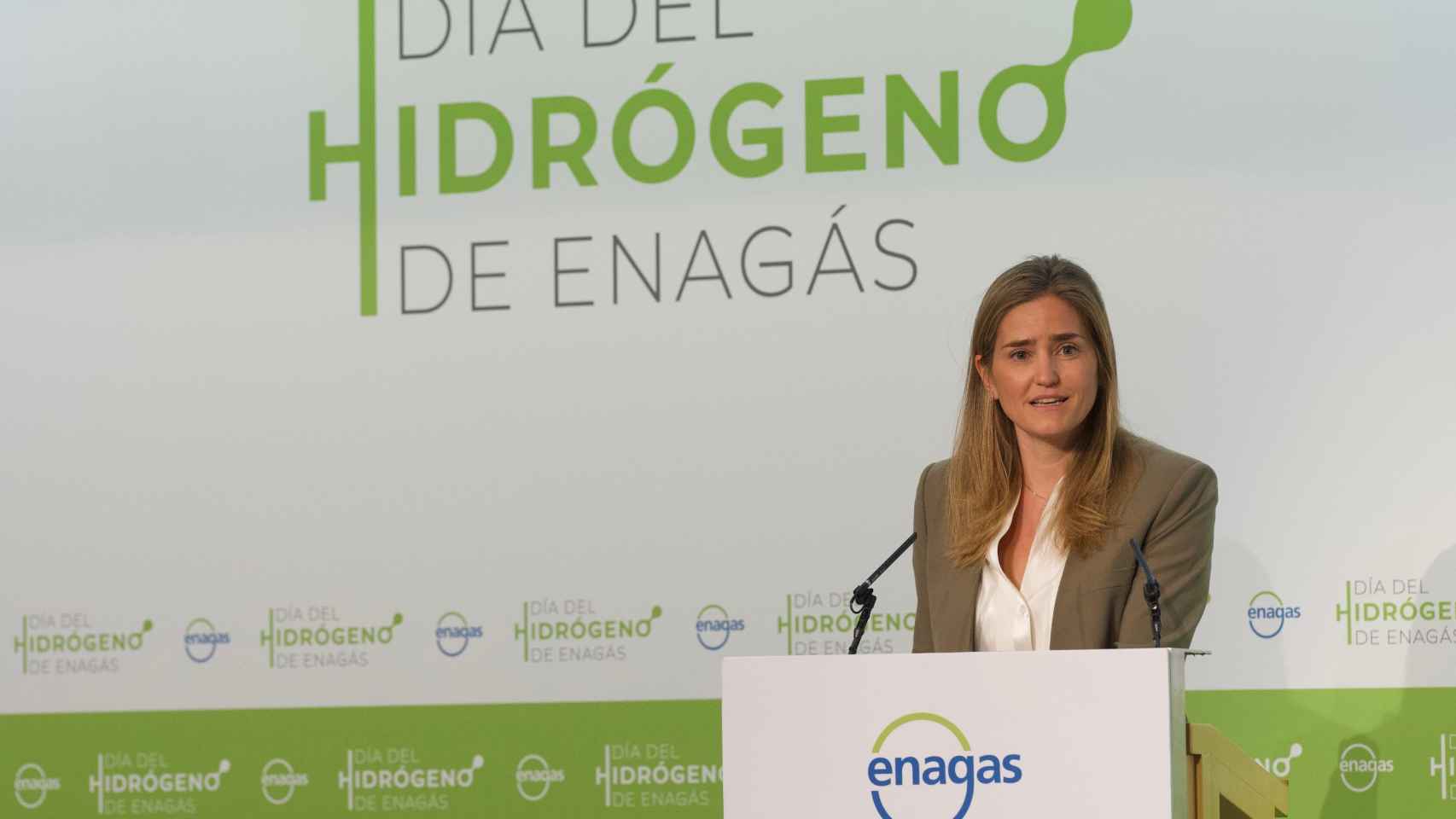 Sara Aagesen, secretaria de Estado de Energía, del MITECO en el Día del Hidrógeno organizado por Enagas.