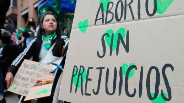 Una manifestación a favor de la Ley del Aborto.