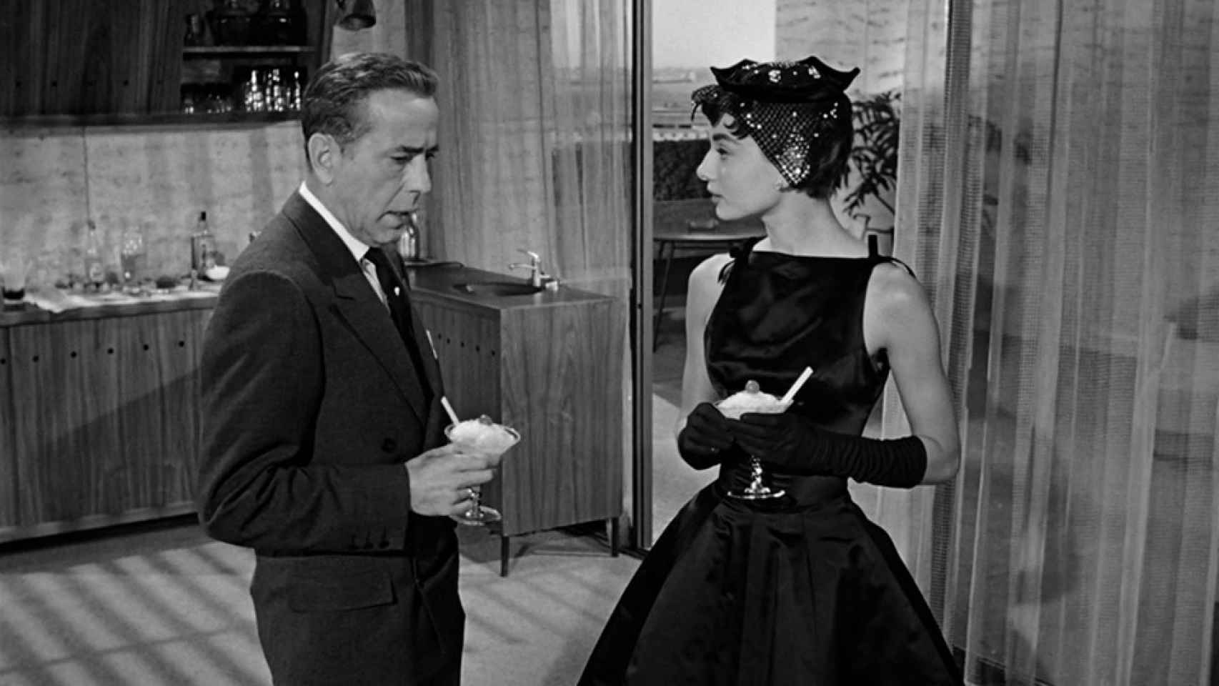 Humphrey Bogart y Audrey Hepburn en 'Sabrina'