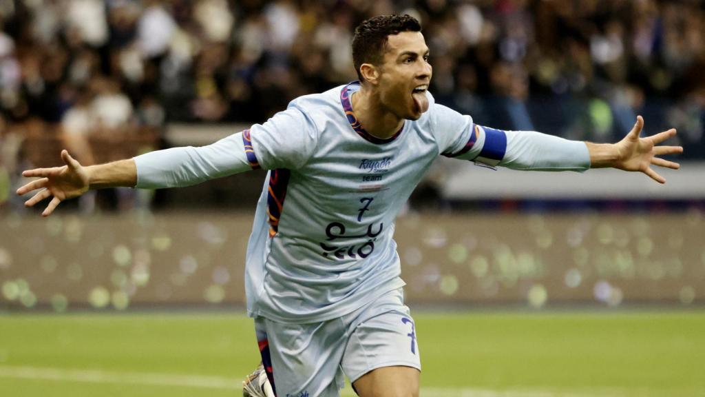 Cristiano Ronaldo celebra sus primeros goles en Arabia Saudí