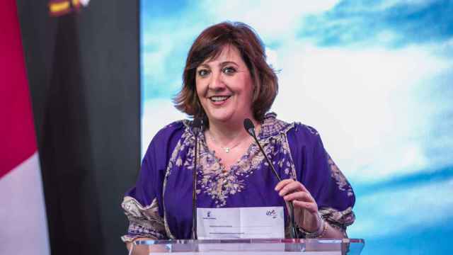 Patricia Franco, consejera de Economía y Empleo de Castilla-La Mancha, durante la inauguración de Fitur 2023