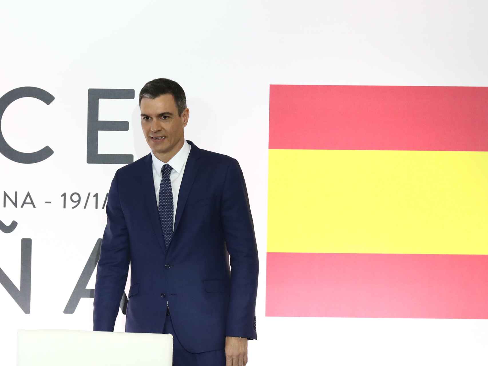 Pedro Sánchez, presidente del Gobierno de España, durante la cumbre de este jueves, en Barcelona.