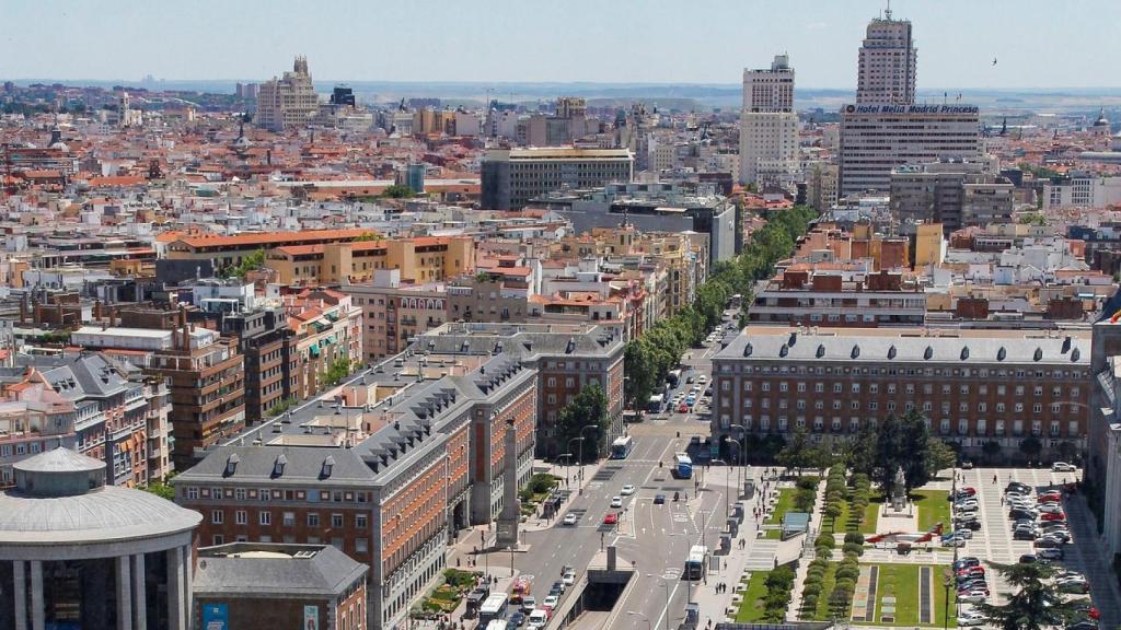 Vista del distrito de Moncloa, donde está el barrio de Argüelles.