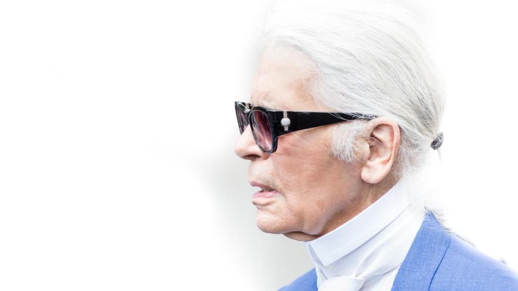 Karl Lagerfeld en la Semana de la Moda de París de 2016.