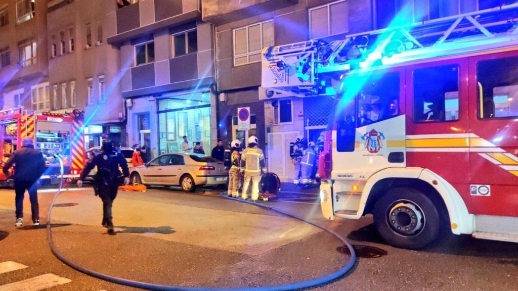 Actuación en la calle Puente de A Coruña.