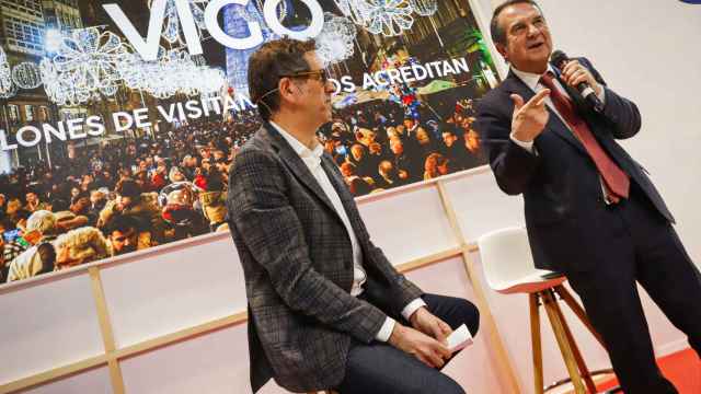 Presentación de Vigo en el stand de Turespaña en Fitur 2023.