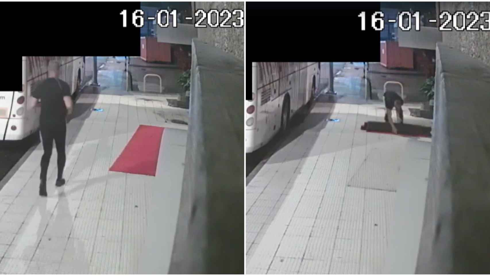 Capturas del vídeo del robo.