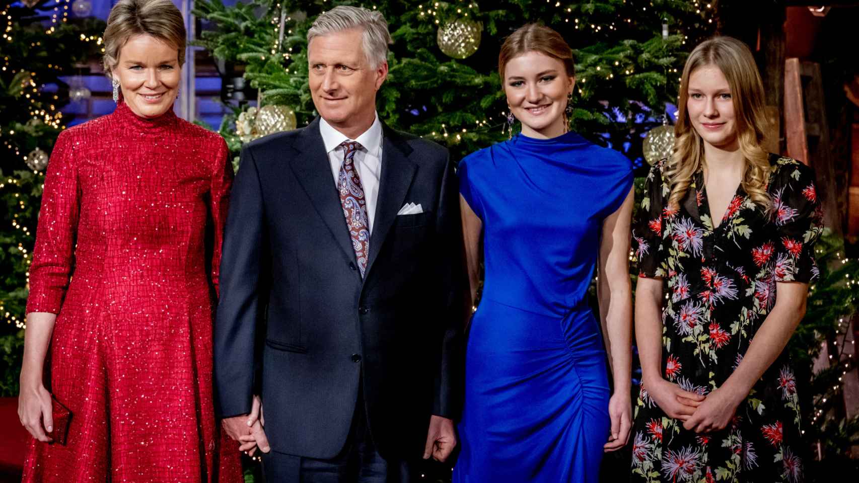 La Familia Real de Bélgica, la pasada Navidad en palacio.