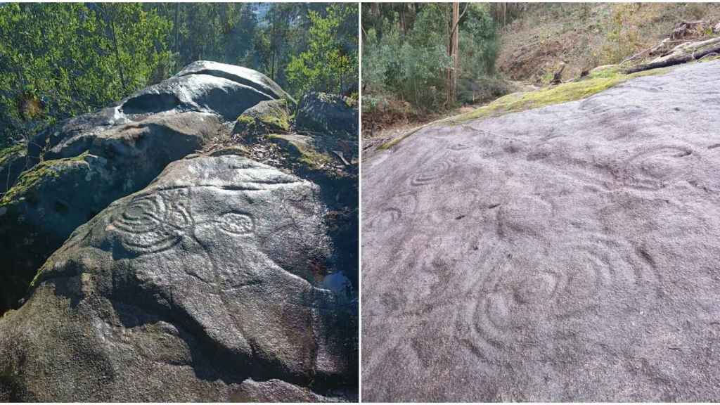 Petroglifos descubiertos en Camos.