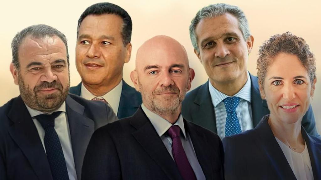 De izquierda a derecha: Gabriel Juan Escarrer (Melià Hotels), Eustasio López (Lopesan), Ramón Aragonés (NH), Raúl González (Barceló) y Sabina Fluxá (Iberostar).