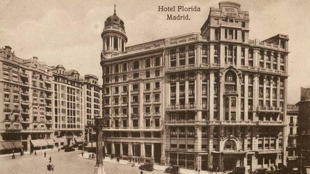 Fotografía del Hotel Florida de Madrid en la década de 1920