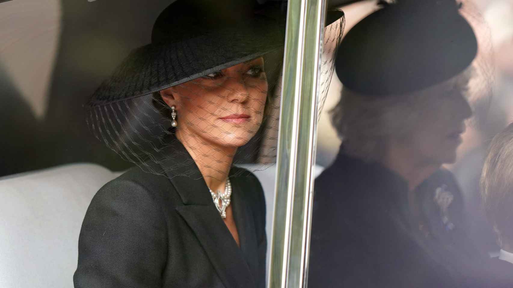 Kate Middleton acudiendo al funeral de la Reina Isabel II de Inglaterra