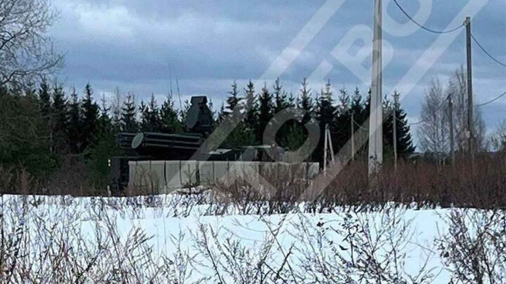 Imagen del sistema de defensa antiaérea Patsir-S1 en la aldea de Yáscherovo, cerca de la residencia de Putin.
