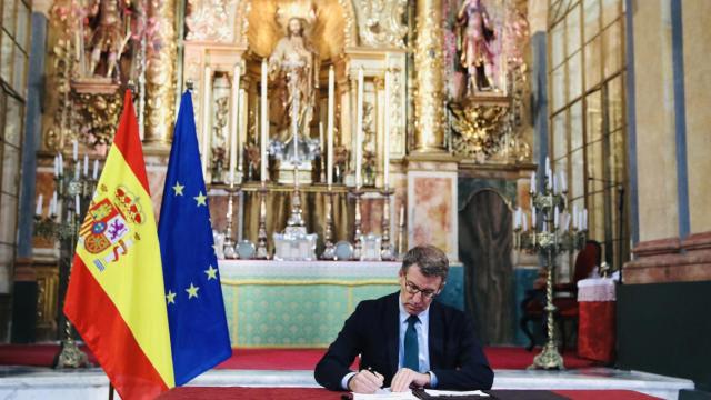 El presidente del Partido Popular, en Cádiz, durante el acto en el Oratorio de San Felipe Neri.