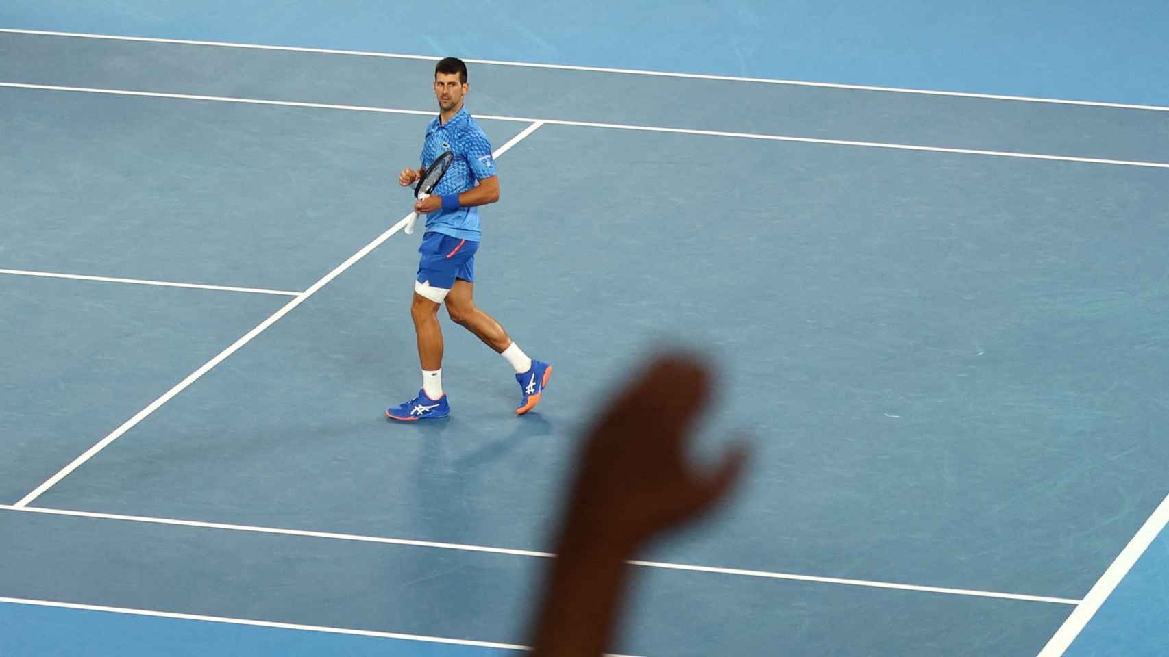Novak Djokovic, celebrando una victoria en el Open de Australia 2023