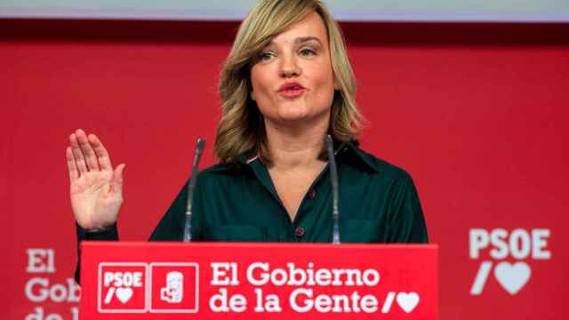 La portavoz del Comité Electoral del PSOE, Pilar Alegría, este lunes.