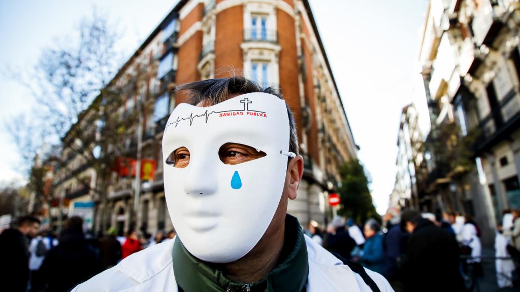 Una manifestación de médicos, en Madrid.