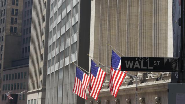 Fachada de la Bolsa de Nueva York en Wall Street.