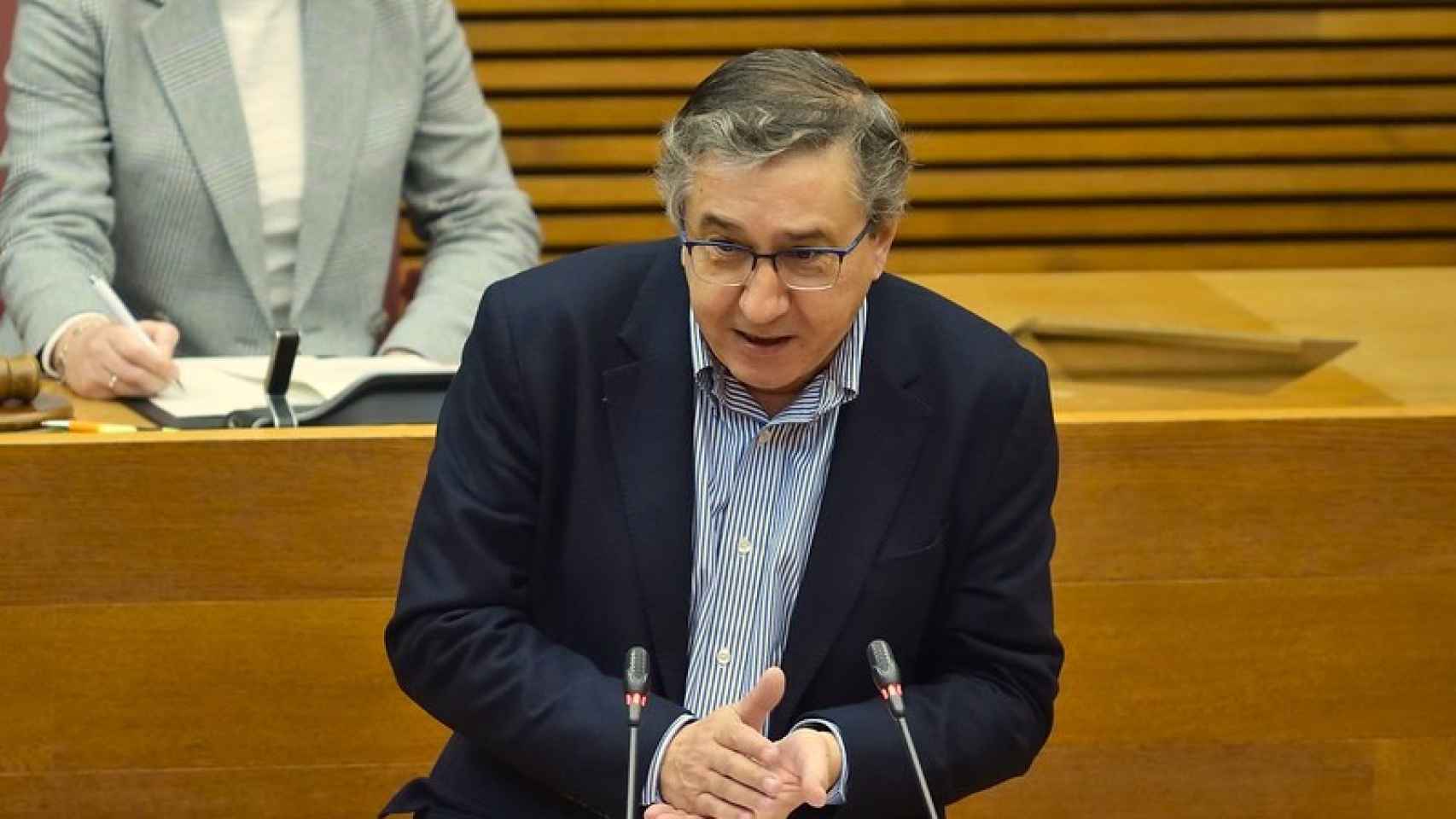 El diputado José Antonio Rovira en una de sus intervenciones en las Cortes Valencianas.
