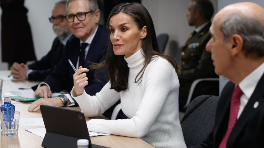 La Reina durante la reunión de la Asociación Española Contra el Cáncer.