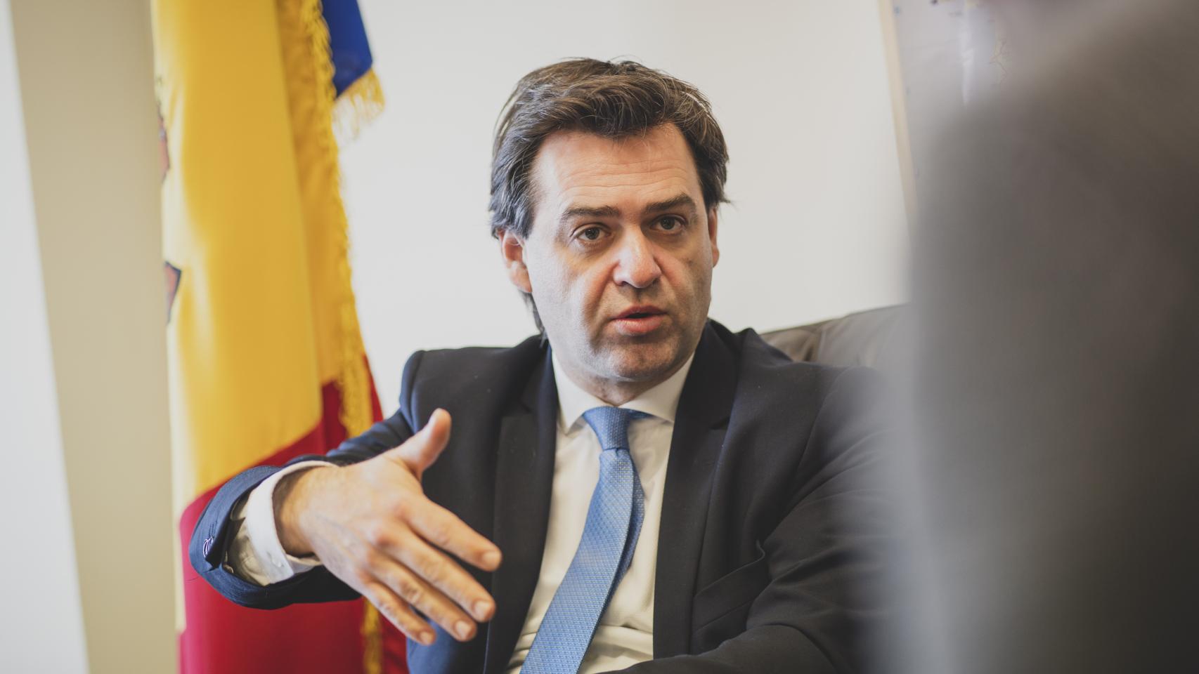 Nicu Popescu, ministro de Exteriores de Moldavia, en la embajada de Madrid.