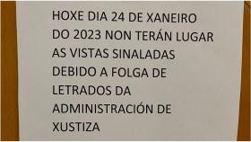 Huelga de letrados de justicia en los Juzgados de A Coruña.