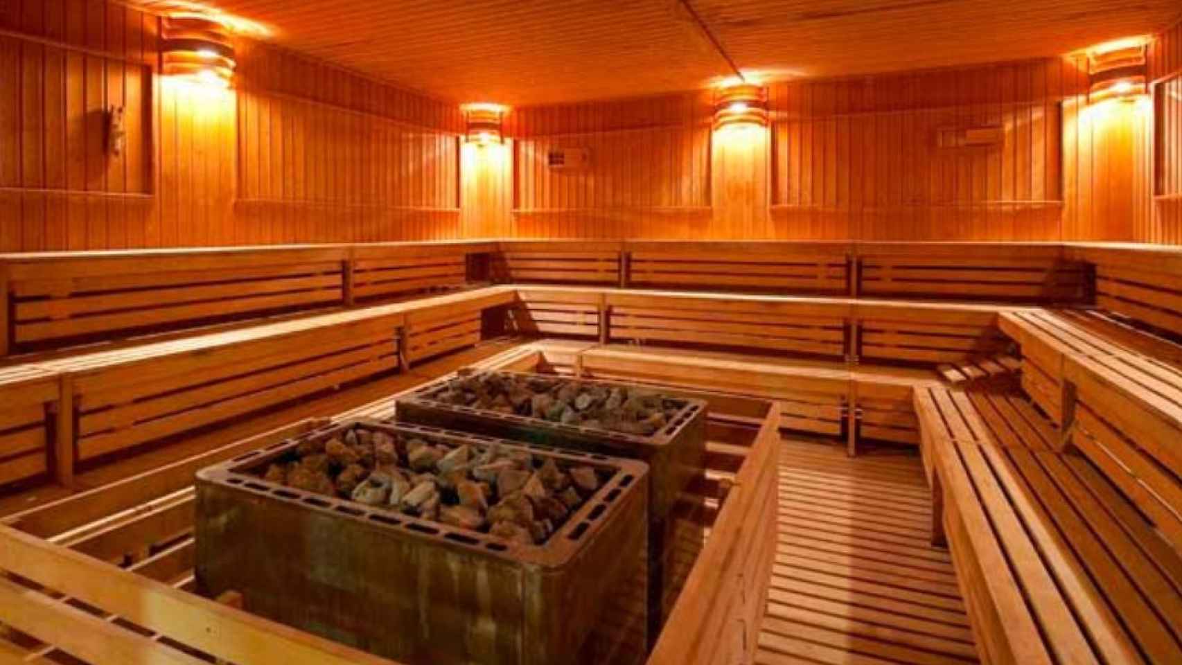 La sauna de este establecimiento en Estepona.