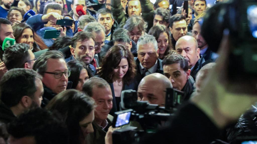 Isabel Díaz Ayuso a su llegada a la Universidad Complutense.