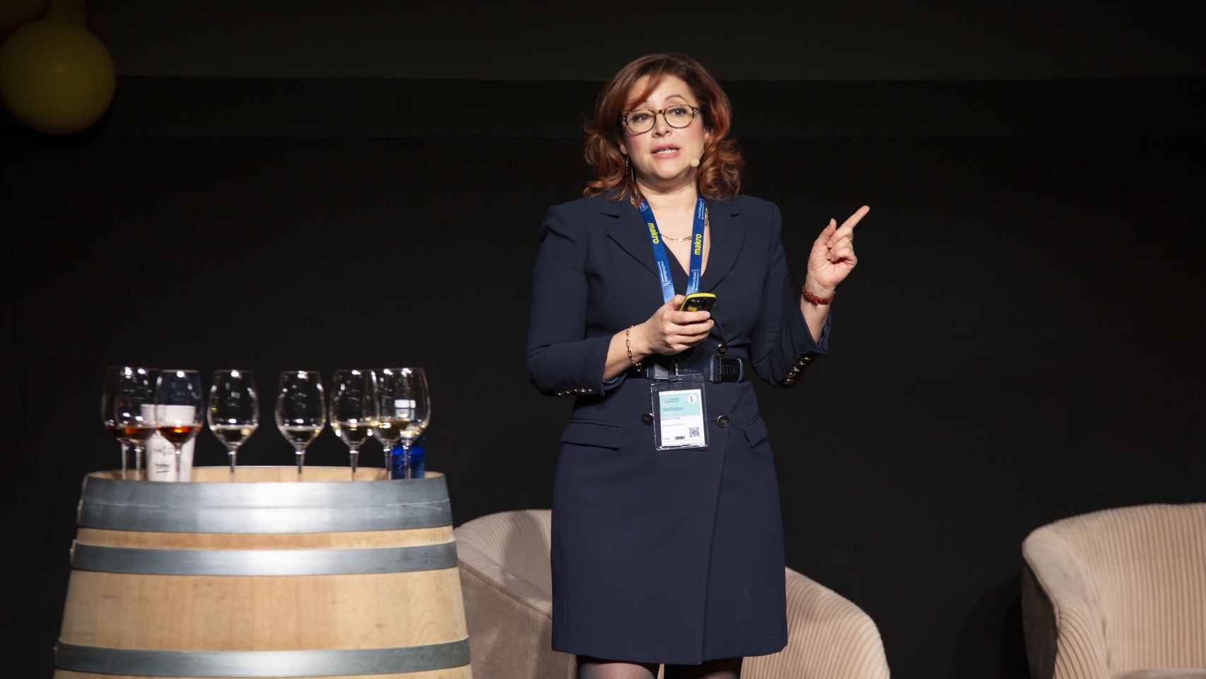 La Master of Wine Almudena Alberca durante su presentación