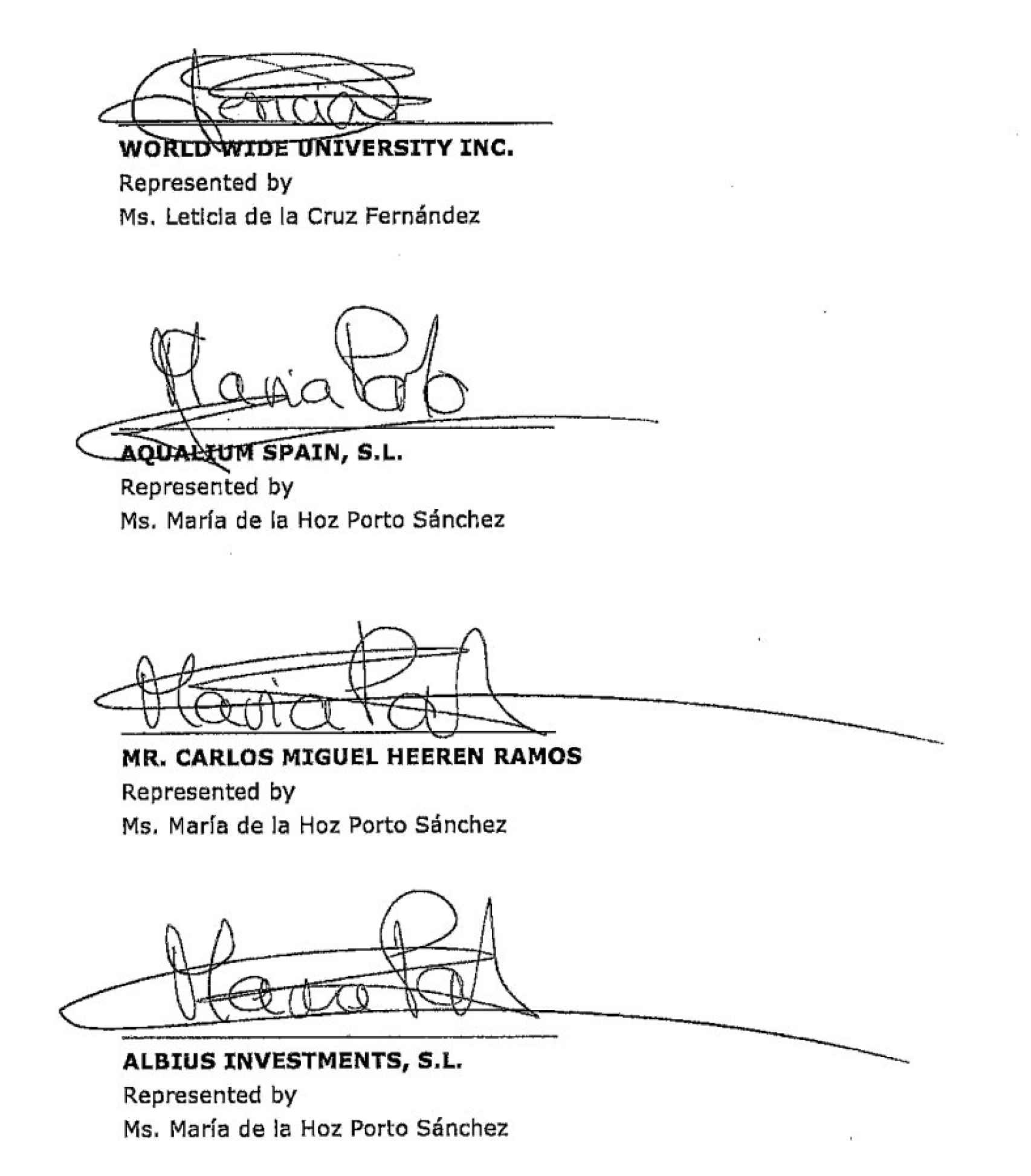 María Porto firmó el acta notarial en representación de tres de las partes implicadas en el acuerdo.