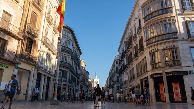 Vista de la calle Larios de Málaga.