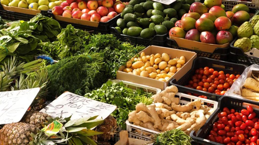 Verduras de un supermercado.