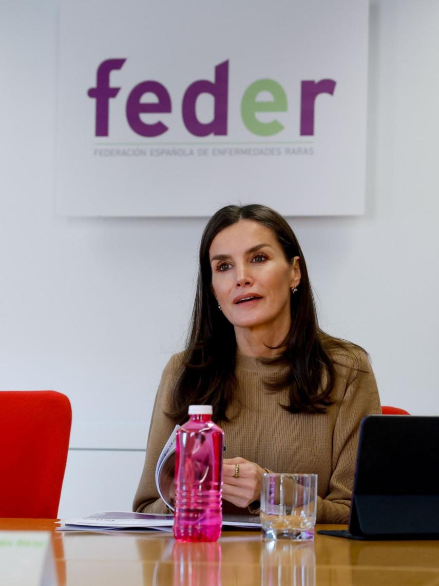 Letizia durante un encuentro con FEDER.