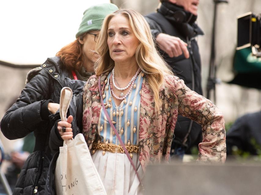 Sarah Jessica Parker en el rodaje de 'And just like that...'.