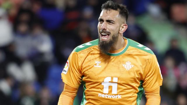 Borja Iglesias, celebrando su gol ante el Geteafe