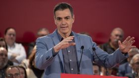 Pedro Sánchez este sábado en un acto del PSOE en la isla de La Palma.