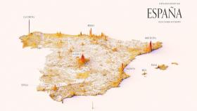 La imagen viral de la densidad de población en España