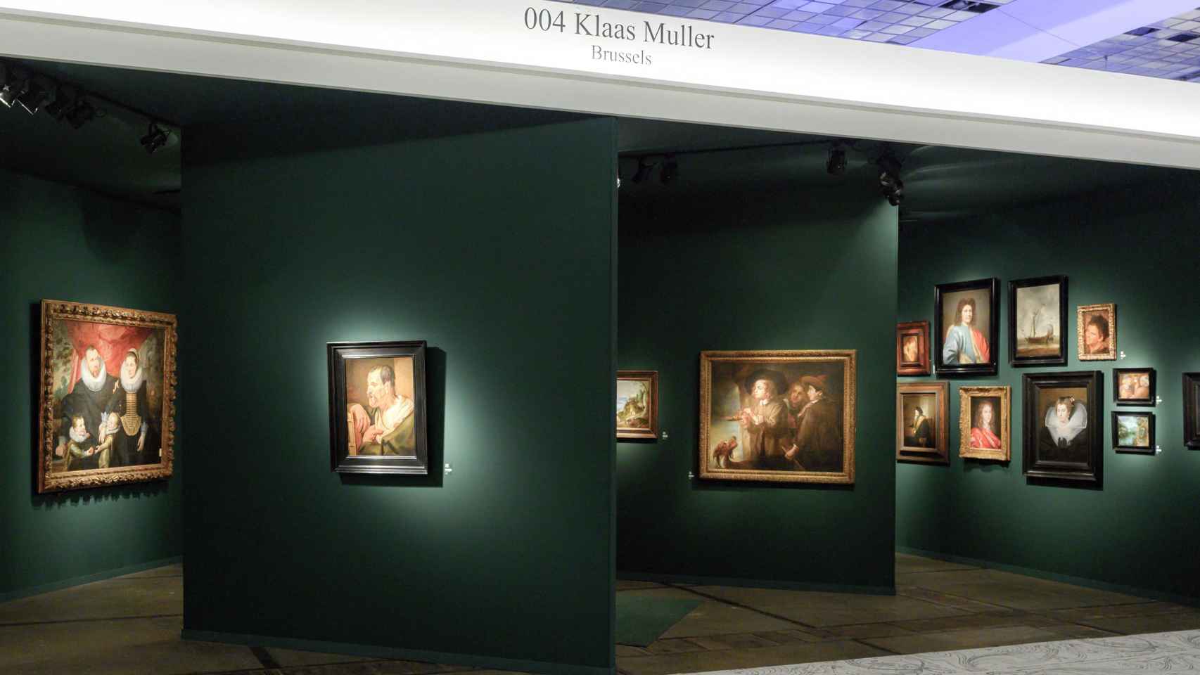 El 'stand' de Klaas Muller, con el cuadro de Jordaens en primer término. Foto: BRAFA 2023 - Klaas Müller © Jean-Michel Clajot