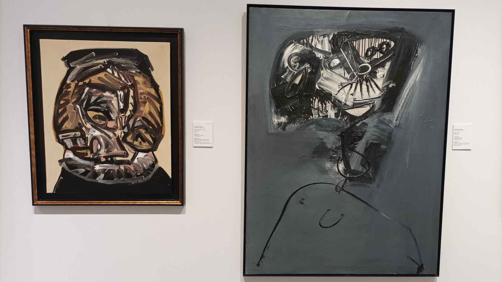 Dos cuadros de Antonio Saura en la Galería Jordi Pascual