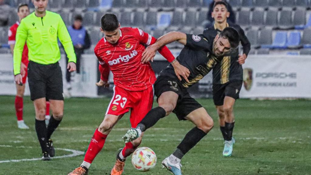 Momento del encuentro del Intercity contra el Nàstic de Tarragona.