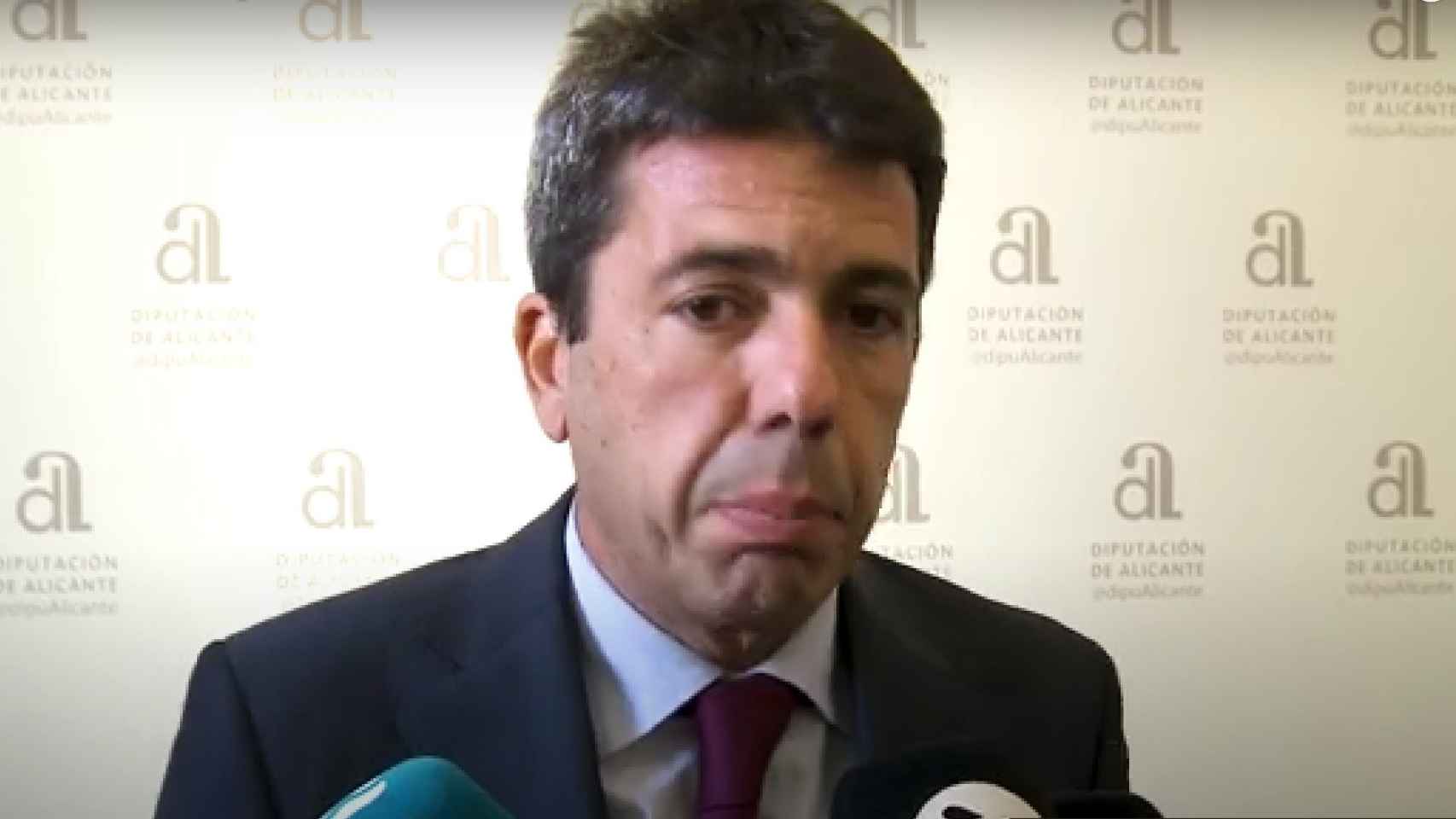 Carlos Mazón, tras la Comisión Técnica del Agua de la Diputación de Alicante.
