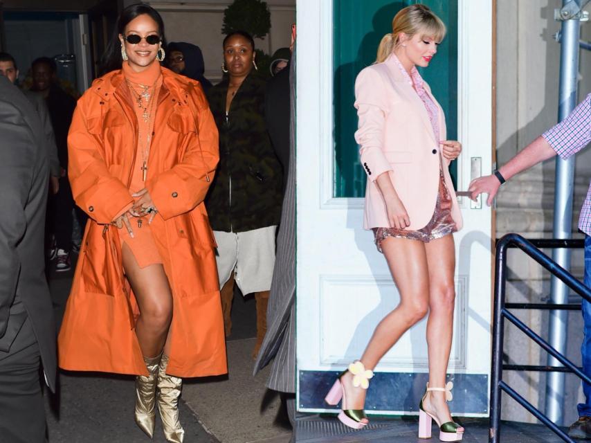 De Izda. a Dcha.: Rihanna y Taylor Swift.