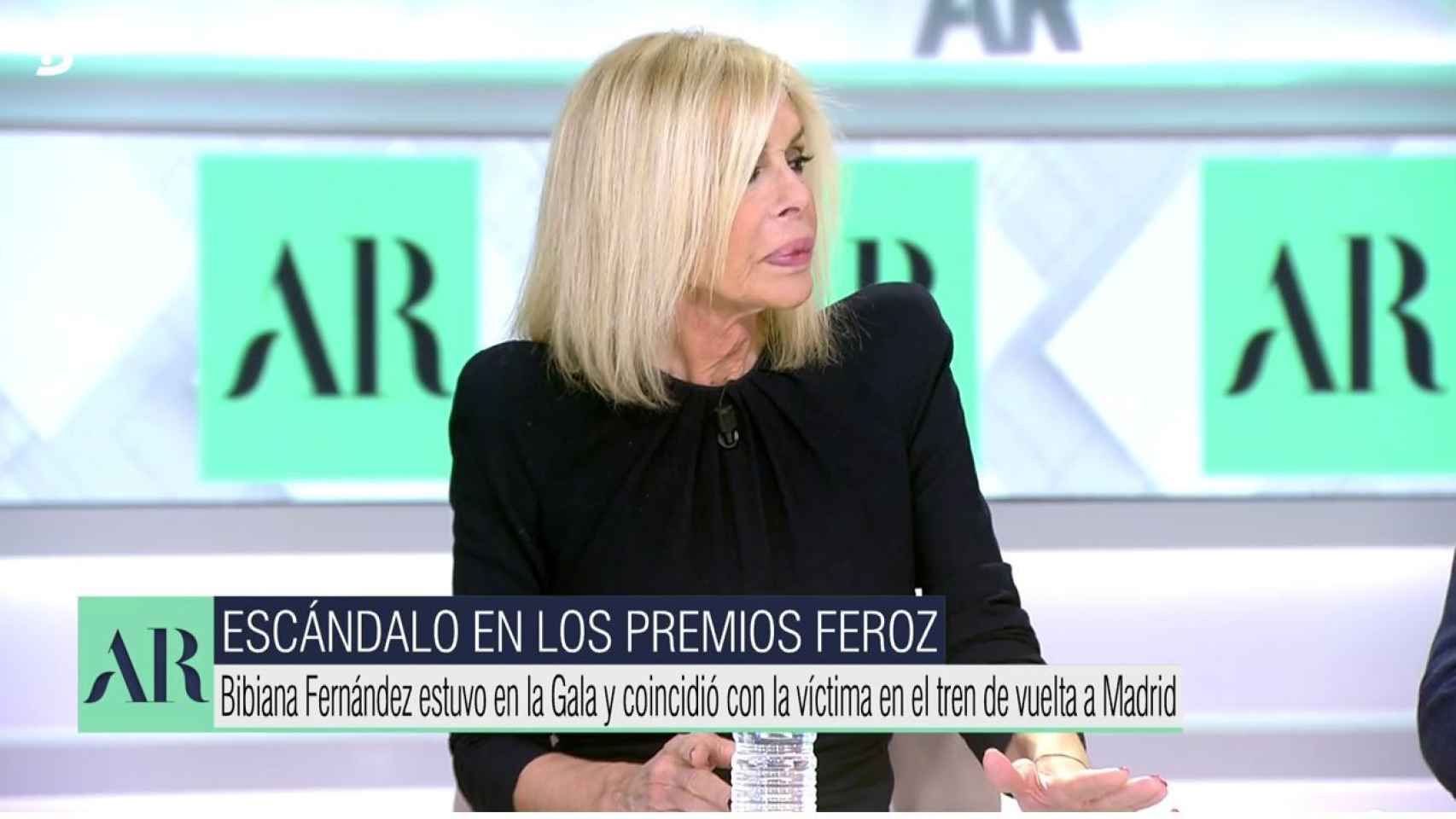 Bibiana Fernández en el plató de 'El programa de Ana Rosa'.