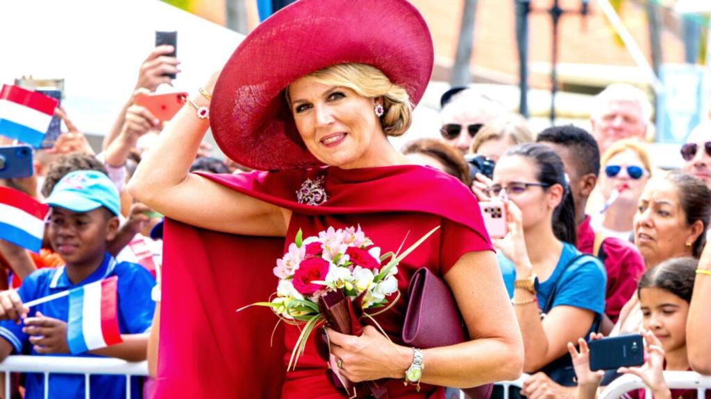 La reina de Holanda, en su viaje oficial al Caribe.