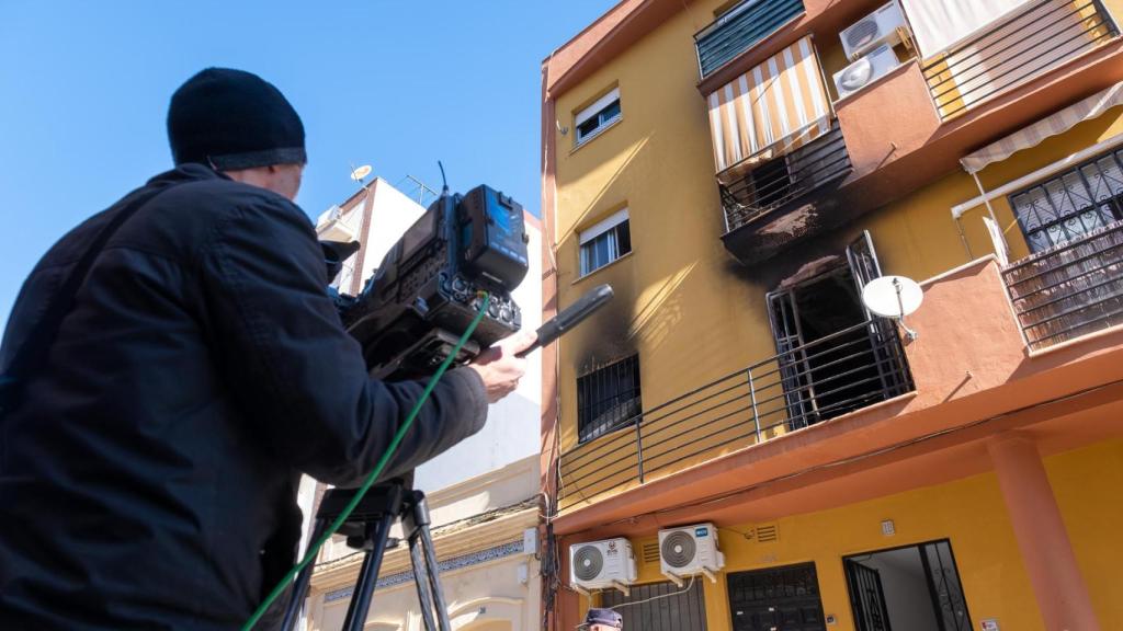 Estado en el que ha quedado la vivienda, en el primer piso.