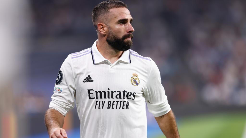 Dani Carvajal, en un partido del Real Madrid de la Champions League 2022/2023